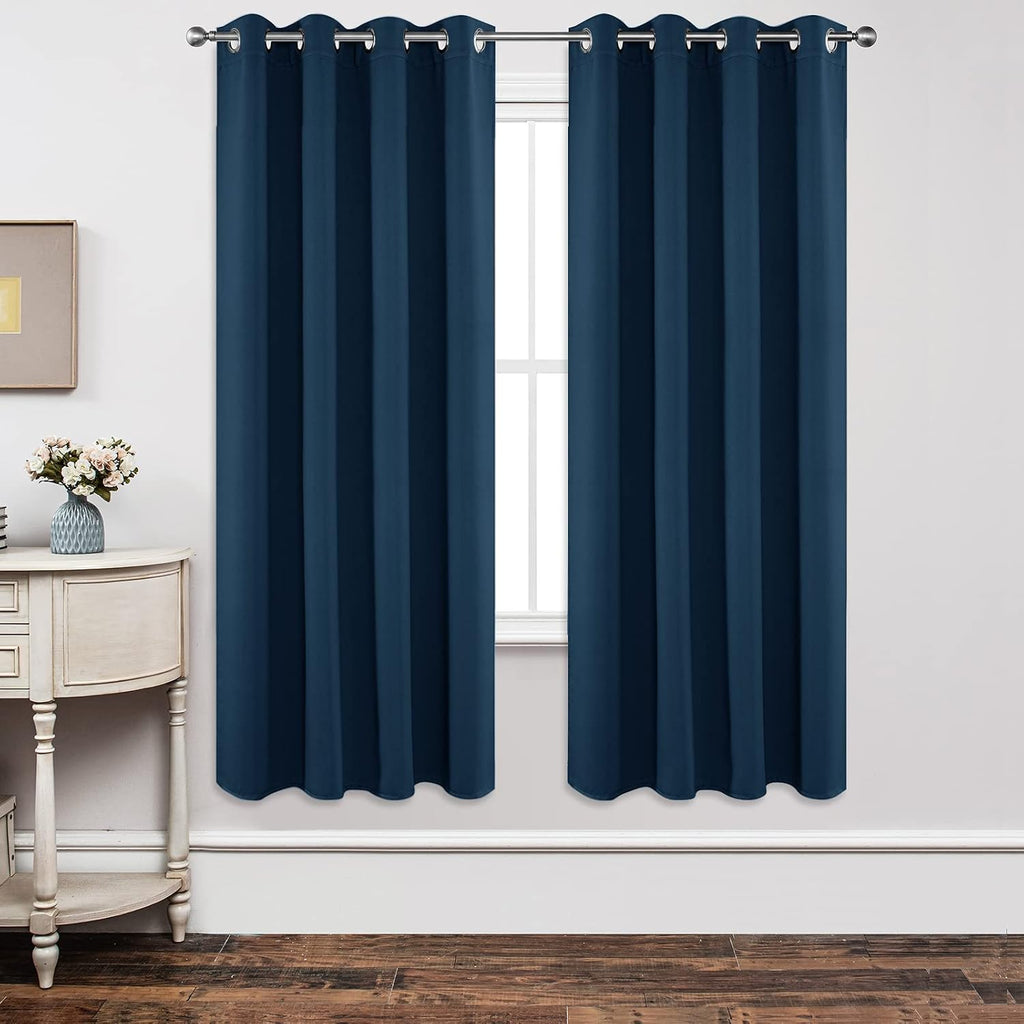 Joydeco Blackout Curtains 72 Inch Length 2 Panels Set, Thermal Insulated Long Drapes 2 Burg, Room Darkening Grommet Drapes for Living Room…