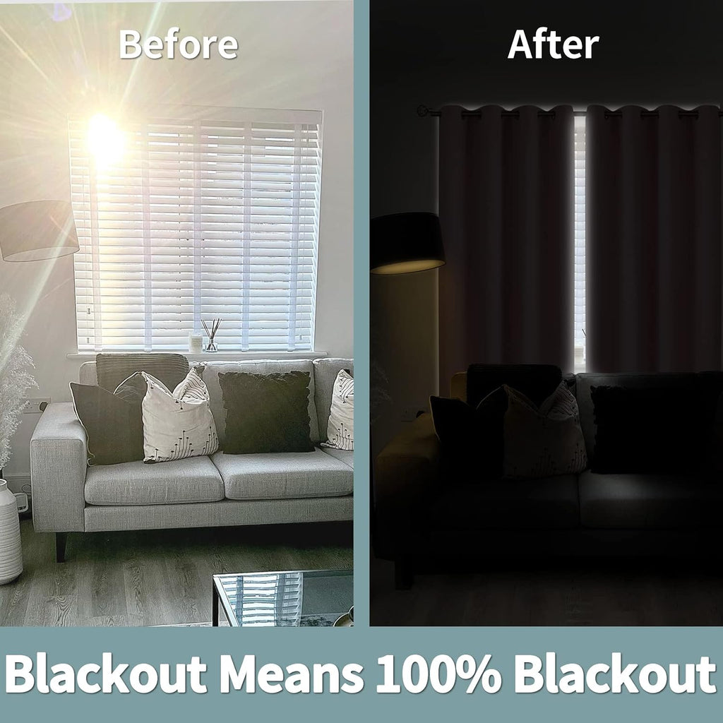 BGment Baby Pink 100% Blackout Curtains for Nursery Bedroom 84 Inch Length 2 Panels, Thermal Insulated Full Light Blocking Grommet Noise Ca…