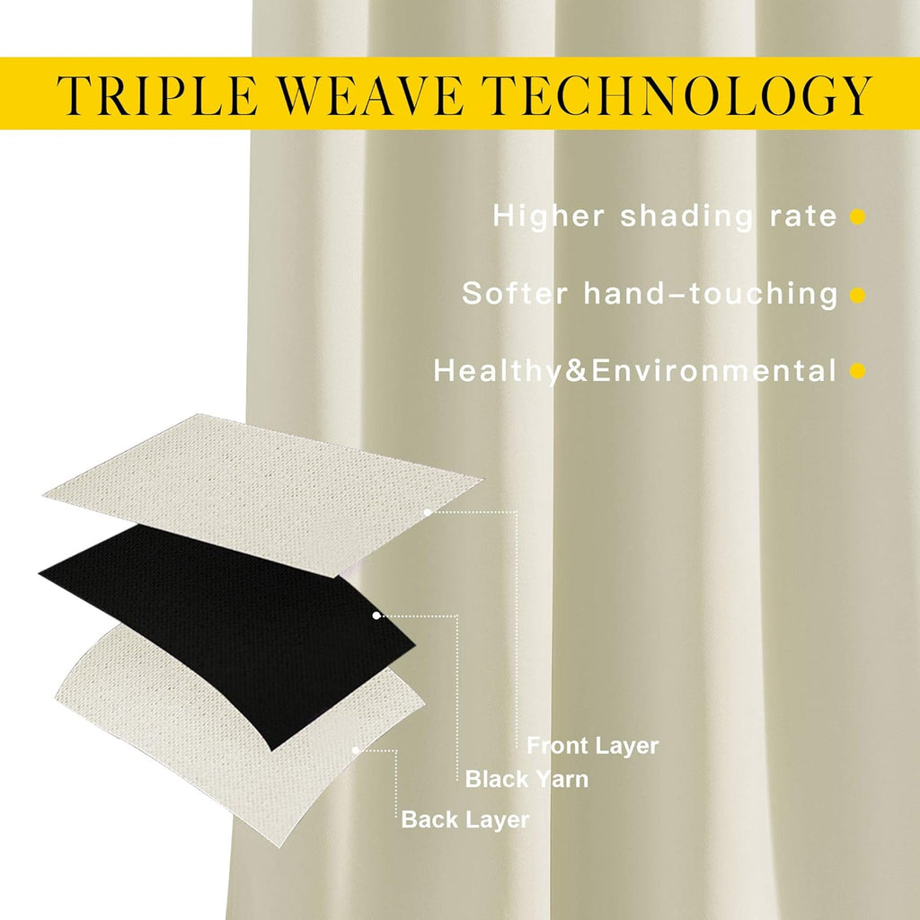 NICETOWN Room Darkening Curtains and Drapes for Bedroom - Grommet Energy Saving Thermal Insulated Light Blocking Window Treatments for…
