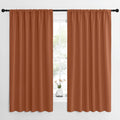 NICETOWN Blackout Curtains and Drapes - Thermal Insulated Solid Rod Pocket Blackout Draperies/Panels for Living Room, Bedroom (Burnt…