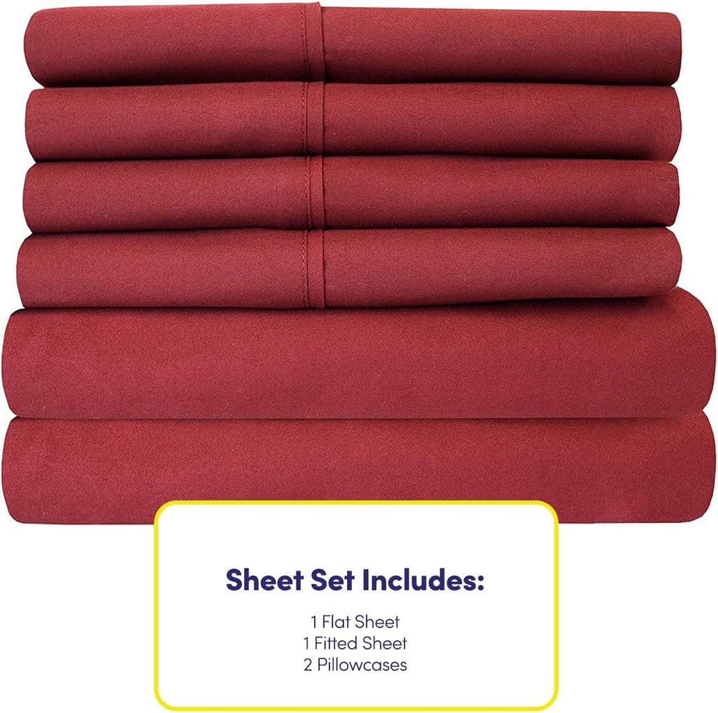Twin XL Size Bed Sheets - 4 Piece 1500 Supreme Collection Fine Brushed Microfiber Deep Pocket Twin X-Large Sheet Set Bedding - 1 EXTRA…