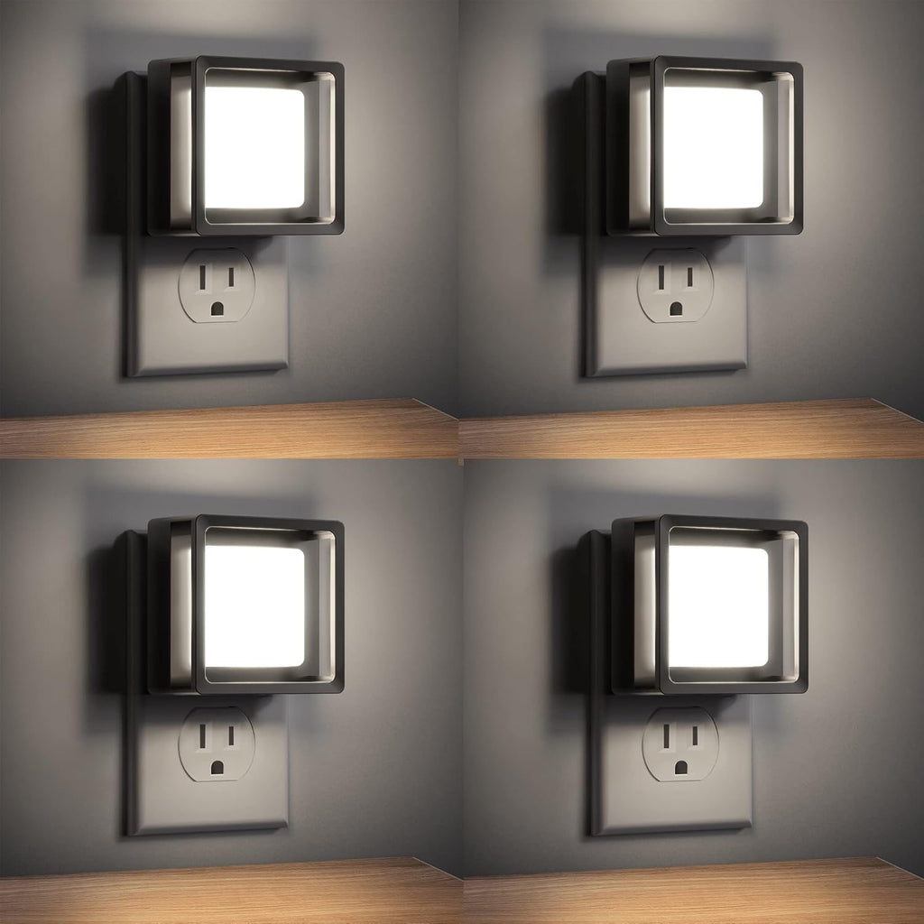 DORESshop LED Night Light, Plug-in [4 Pack], Dusk to Dawn Sensor, Night Lights Plug into Wall for Bedroom, Bathroom, Toilet, Stairs…