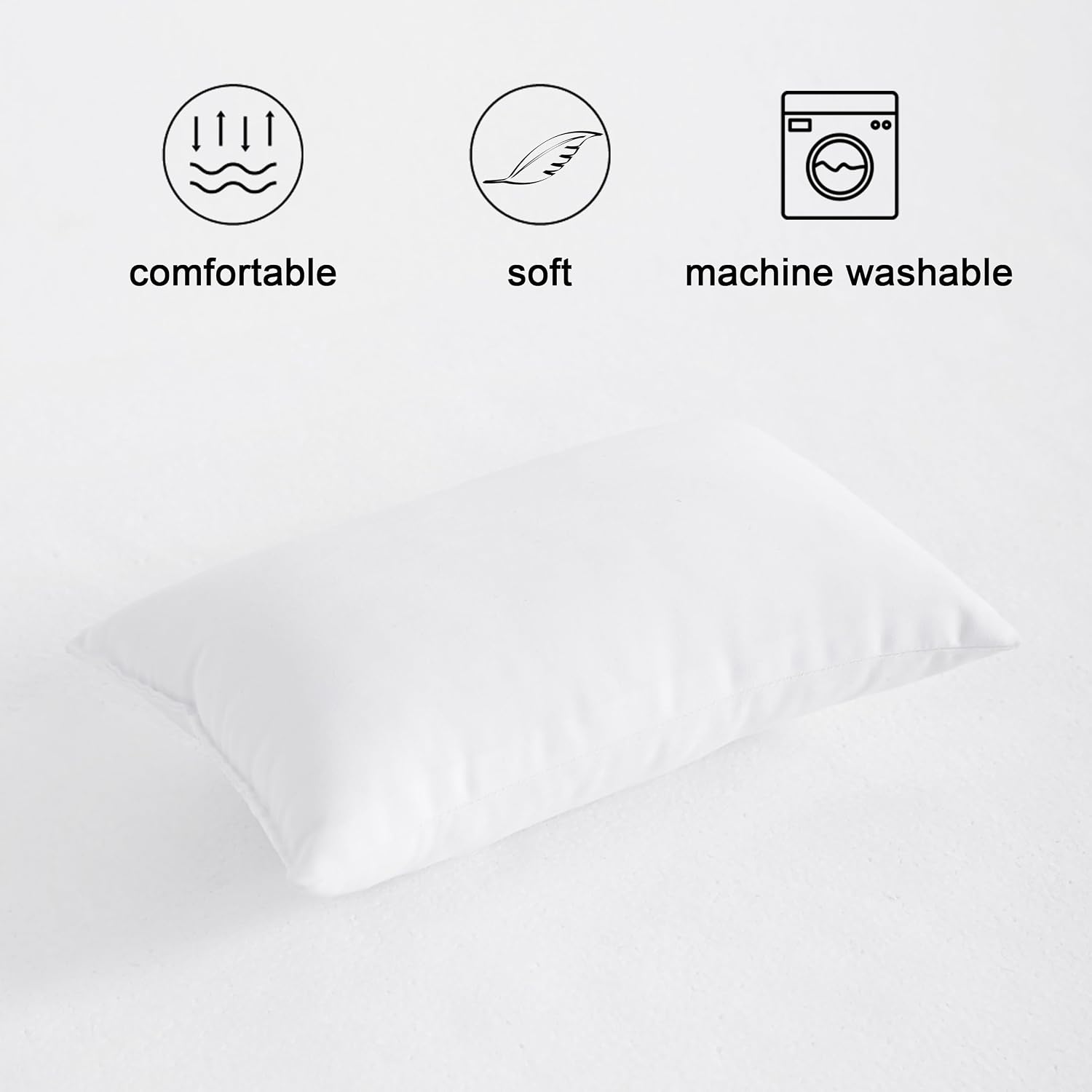 Flxxie Tiny Pillows, Down Alternative Microfiber 11x7 Inches Mini Pillow for Travel, Pets, Soft Machine Washable Small Pillows for Neck, Lu…