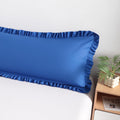 Bedsum Ruffled Body Pillowcase, 20x54 Body Pillow Cover, Brushed Microfiber with Envelope Closure, Soft Wrinkle-Resistant, Royal Blue Blue