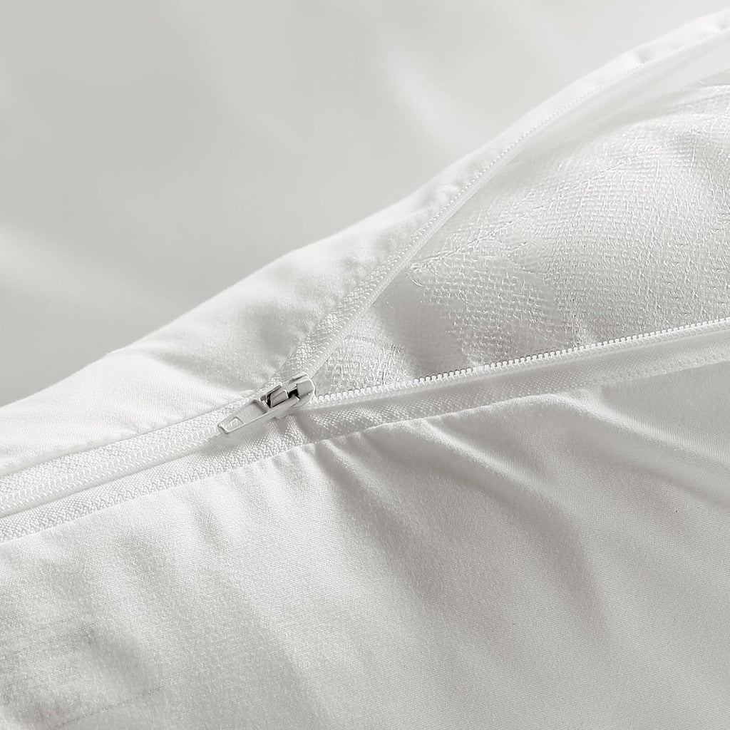 Beitefiber BEITE 4 Pack Pillow Case Protectors King-White 20×36 Inches with Smooth Zipper Design -Comfortable and Skin-Friendly Pillowcase…