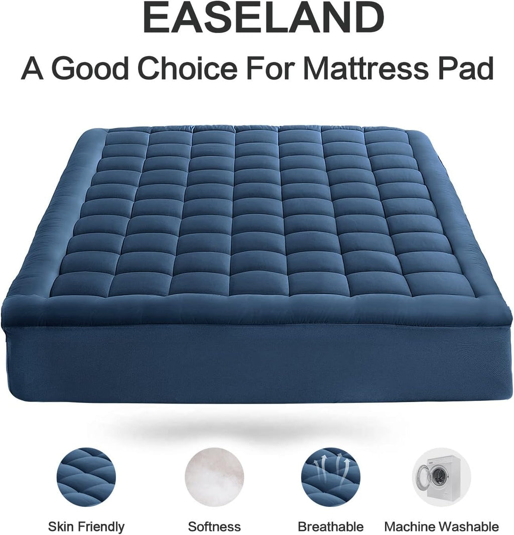 EASELAND Twin Size Mattress Pad Pillow Top Mattress Cover Quilted Fitted Mattress Protector Single 8-21" Deep Pocket Cooling Mattress…