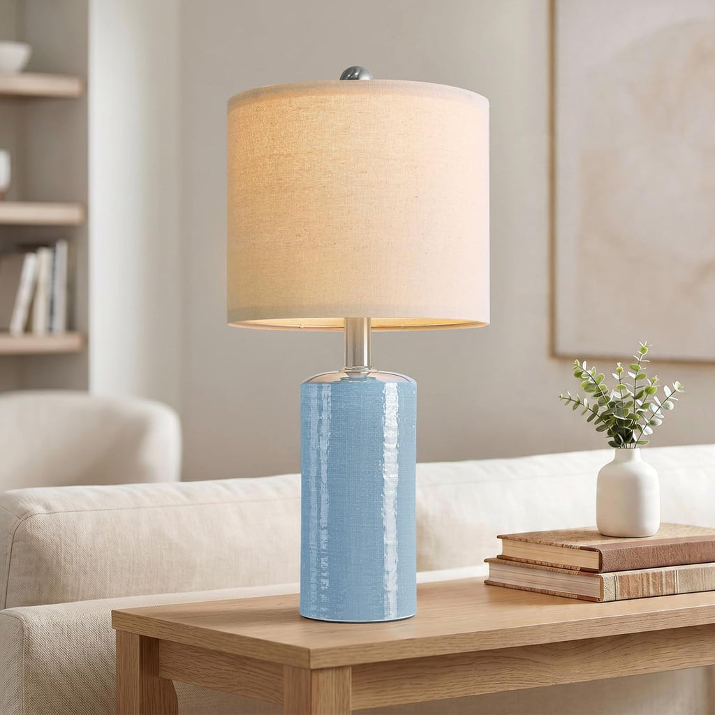 G-SAFAVA 20.5" Small Table Lamps for Living Room Lamp Set of 2 Ceramic Lamps for Bedroom Bedside Lamps Modern Boho Lamps for Night Stands…
