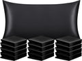 Ntbay 12 Pack Satin King Pillowcases for Hair and Skin, Luxurious and Silky Pillow Cases with Envelope Closure, 20 x 36 Inches, Black 12 Pa…