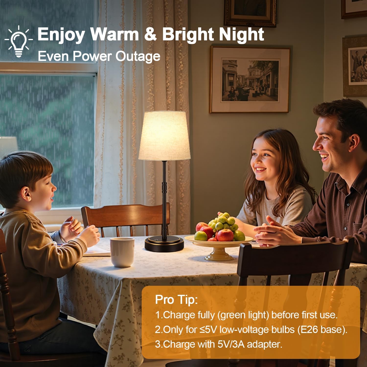 Cordless Table Lamps Set of 2 – Battery Operated Lamp with 7500mAh Rechargeable Battery, Stepless Dimmable Oil-Rubbed Bronze Lamp…