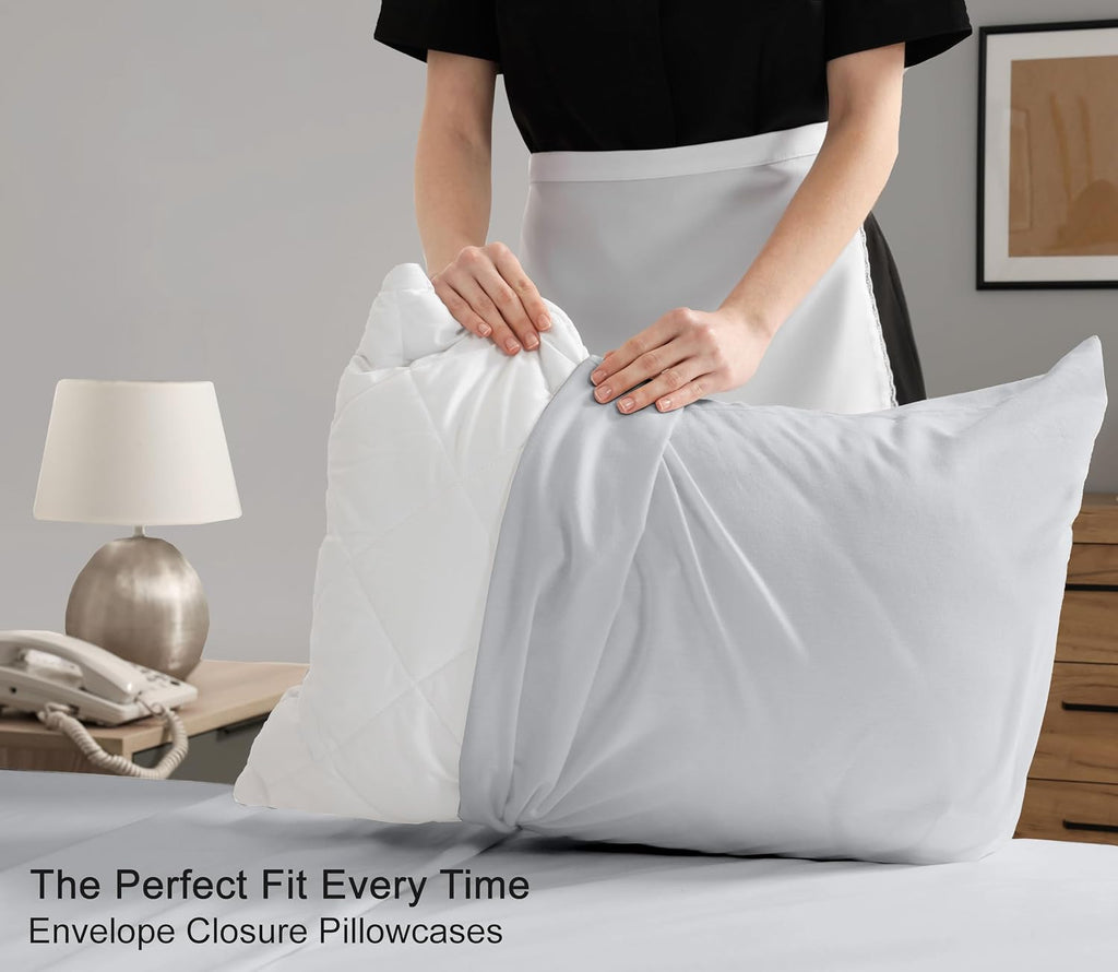 Ruvanti 100% Cotton Percale Sheets Queen Size – Crisp Cooling Bed Sheets for Hot Sleepers, Deep Pocket 16”, Soft Breathable & Durable Hotel…