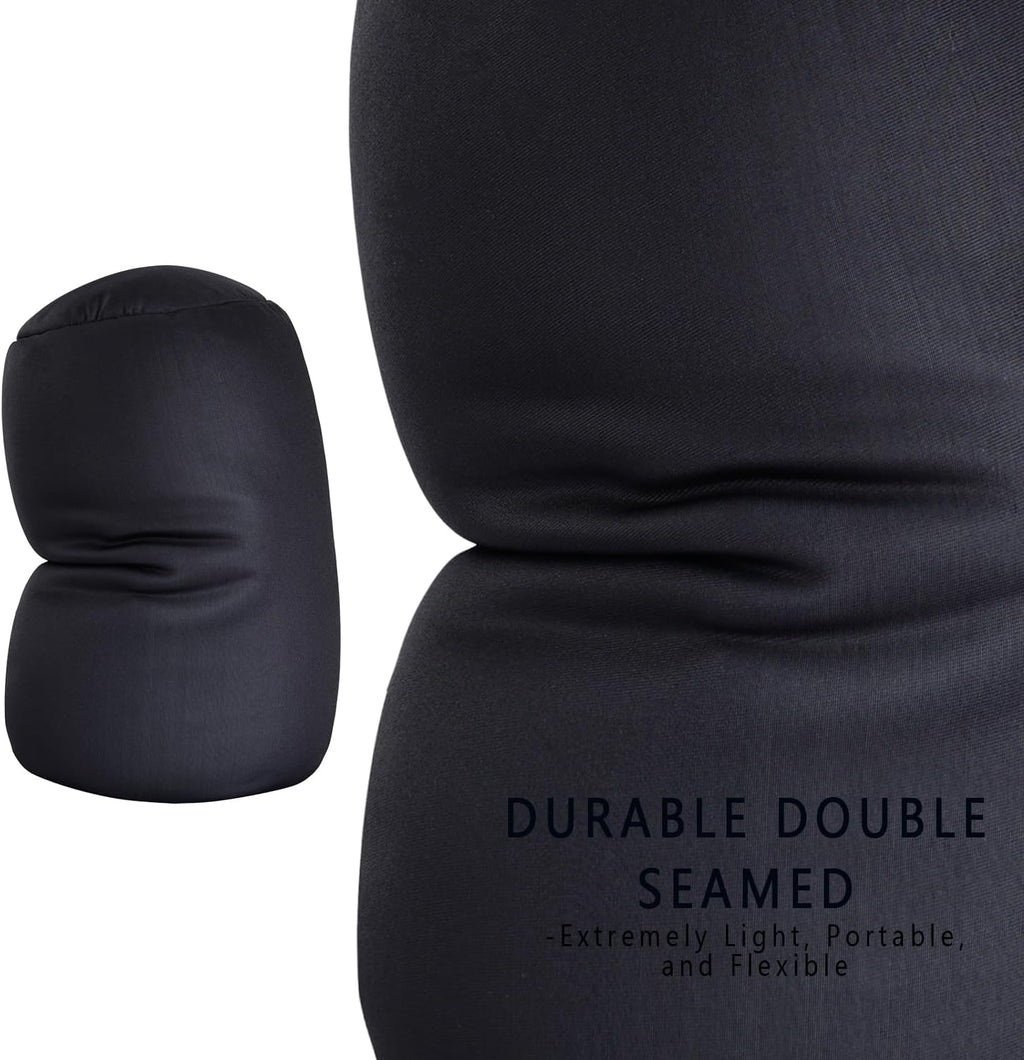 Squishy Microbead Neck Pillow, 7Inch x 12Inch Soft Travel Body Bed Pillow Bean Pillow for Kids Adult Chair Sleeping Car Seat, Fun…
