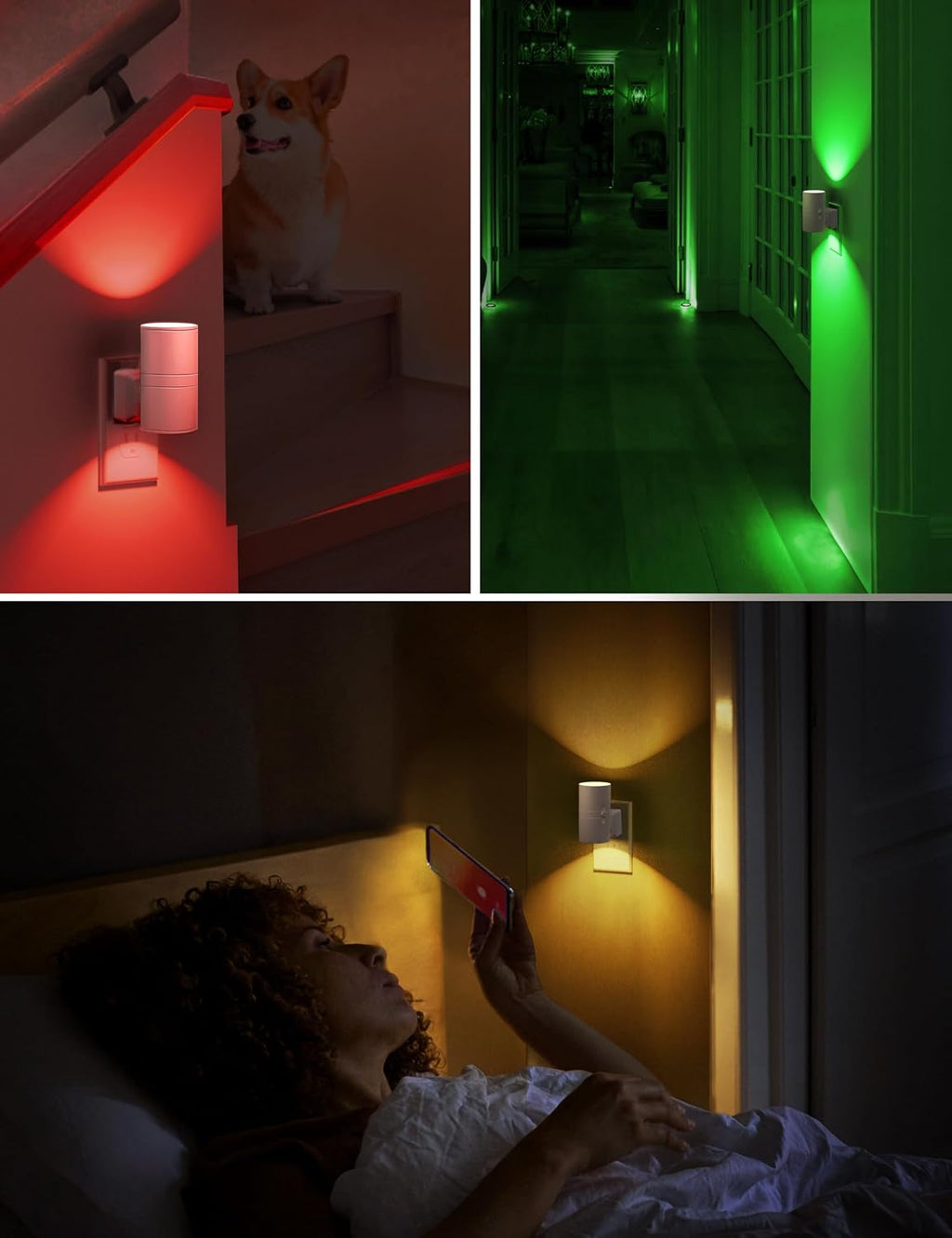 L LOHAS LED Night Light, Night Lights Plug into Wall, Color Changing Nightlight RGB with Light Sensor, Home Decor for Gifts Holiday…