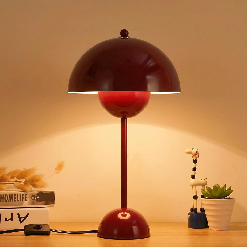 COSYLUX Modern Small Table Lamp for Bedroom, Cute Dome Shade Reflecting Light Reading Lamp for Living Room, Kid's Room, Study, Office…