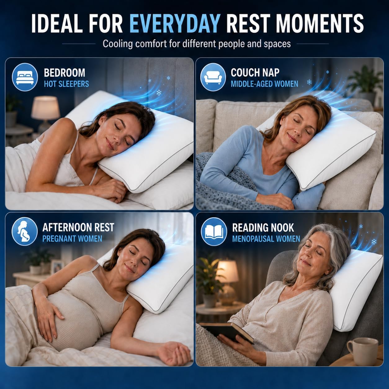 Cieltown Cooling Pillow Cases for Hot-Sleepers: Q-Max ≥0.4 Nylon Spandex Cool-to-Touch for Night Sweats - Waffle Weave for Dry & Com…