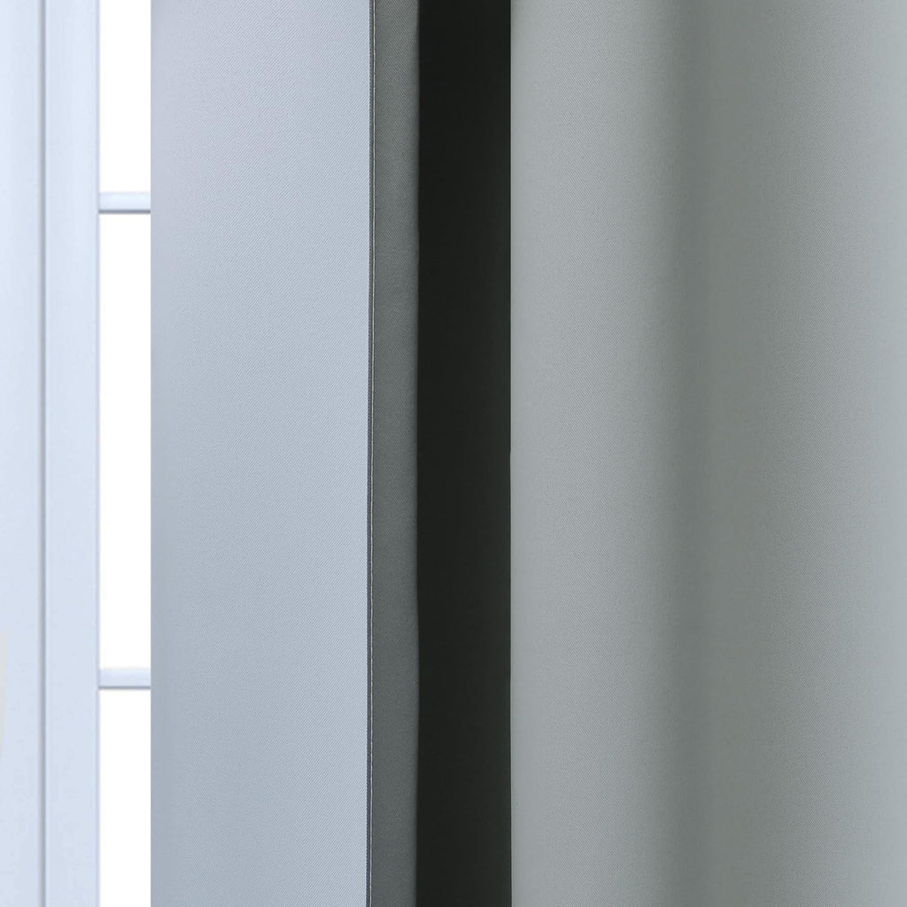 Yakamok Room Darkening Ombre Curtains 84 Inch Length, Grey and Greyish White Thermal Insulated Gradient Color Curtains, Light Blocking Gromm…