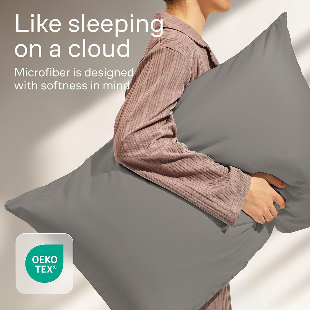 Ultra Soft Pillow Protectors with Zipper King Size - Set of 4 Breathable Pillow Covers - 100% Protection Against Stains, Dust & Dirt…