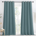 NICETOWN Blackout Greyish Blue Curtains & Drapes for Living Room, 1 Panel, W55 x L96, Thermal Insulated Solid Grommet Sound Reducing…