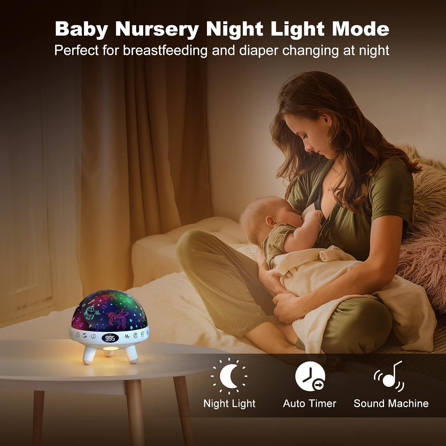 Yachance Unicorn Gifts Toys for 1-12 Year Old Girls.Unicorn Night Light Projector for Girls.Kids White Noise Machine with Baby Night Light.…