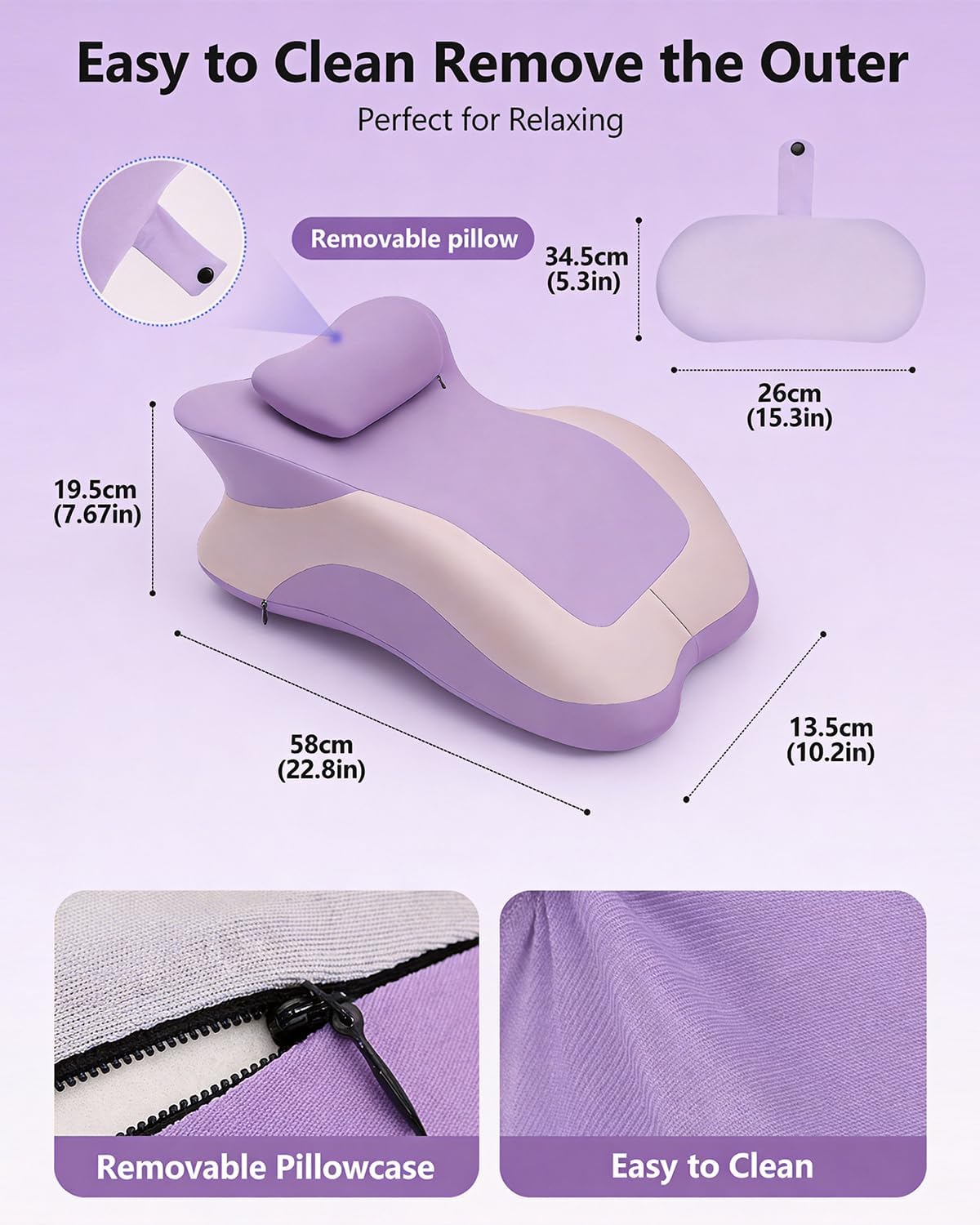 pzvdsog Memory Foam Ergonomic Wedge Pillow, Prone Pillow for Sleeping, Squat pillow, Reading Pillow for Bed, Ideal for Massage, with…