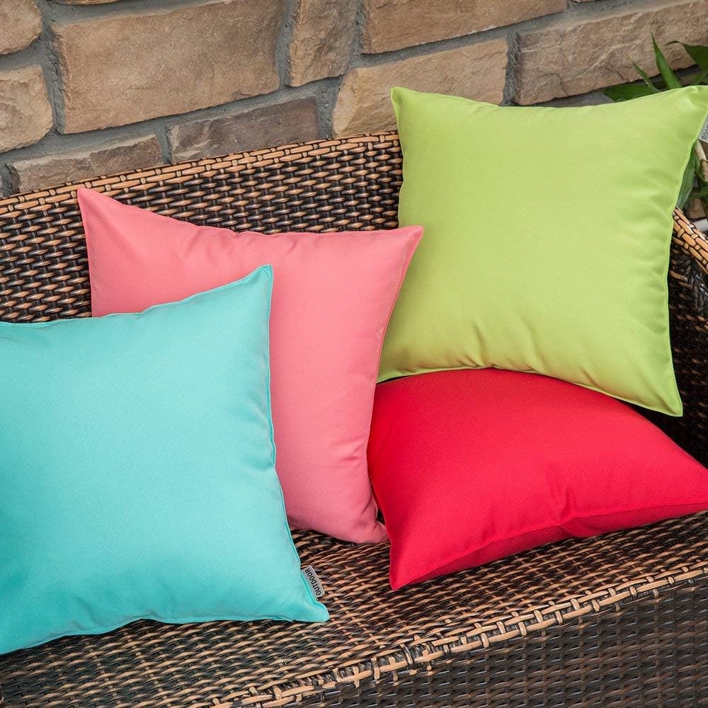 MIULEE Pack of 2 Decorative Outdoor Waterproof Pillow Covers Square Garden Cushion Sham Throw Pillowcase Summer Shell for Patio Tent…