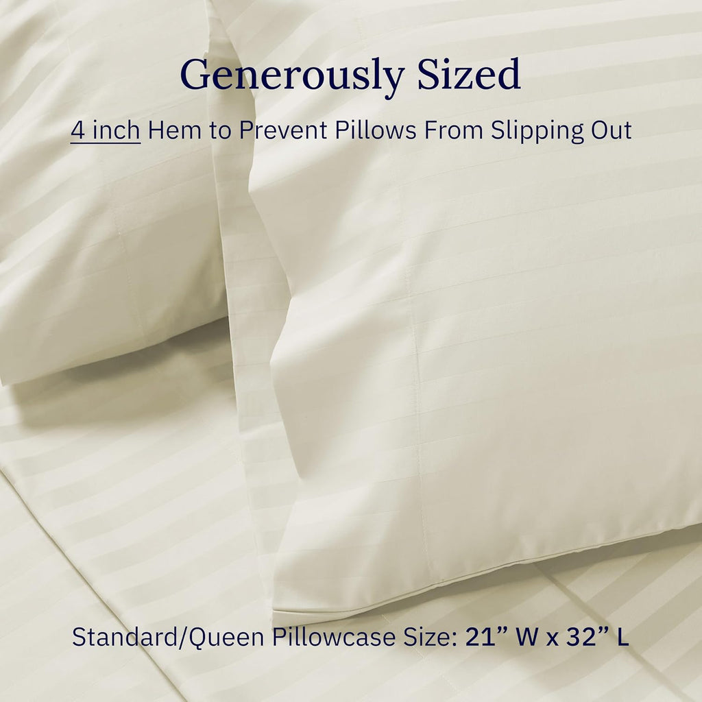 CALIFORNIA DESIGN DEN Soft & Silky 500 Thread Count 100% Cotton is Cool & Smooth, 2 Pillow Cases Standard Size Cotton Fits Standard &…