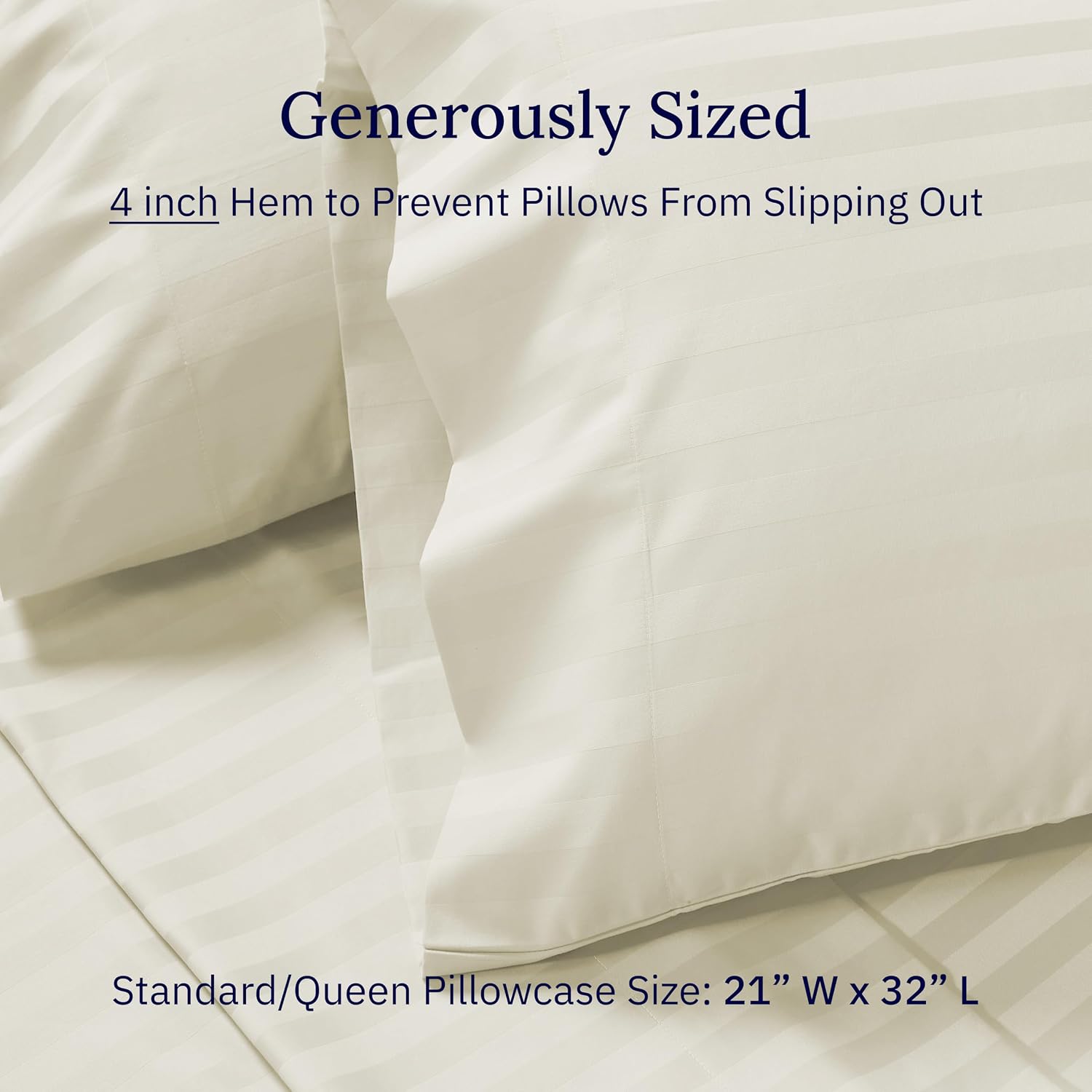 CALIFORNIA DESIGN DEN Soft & Silky 500 Thread Count 100% Cotton is Cool & Smooth, 2 Pillow Cases Standard Size Cotton Fits Standard &…