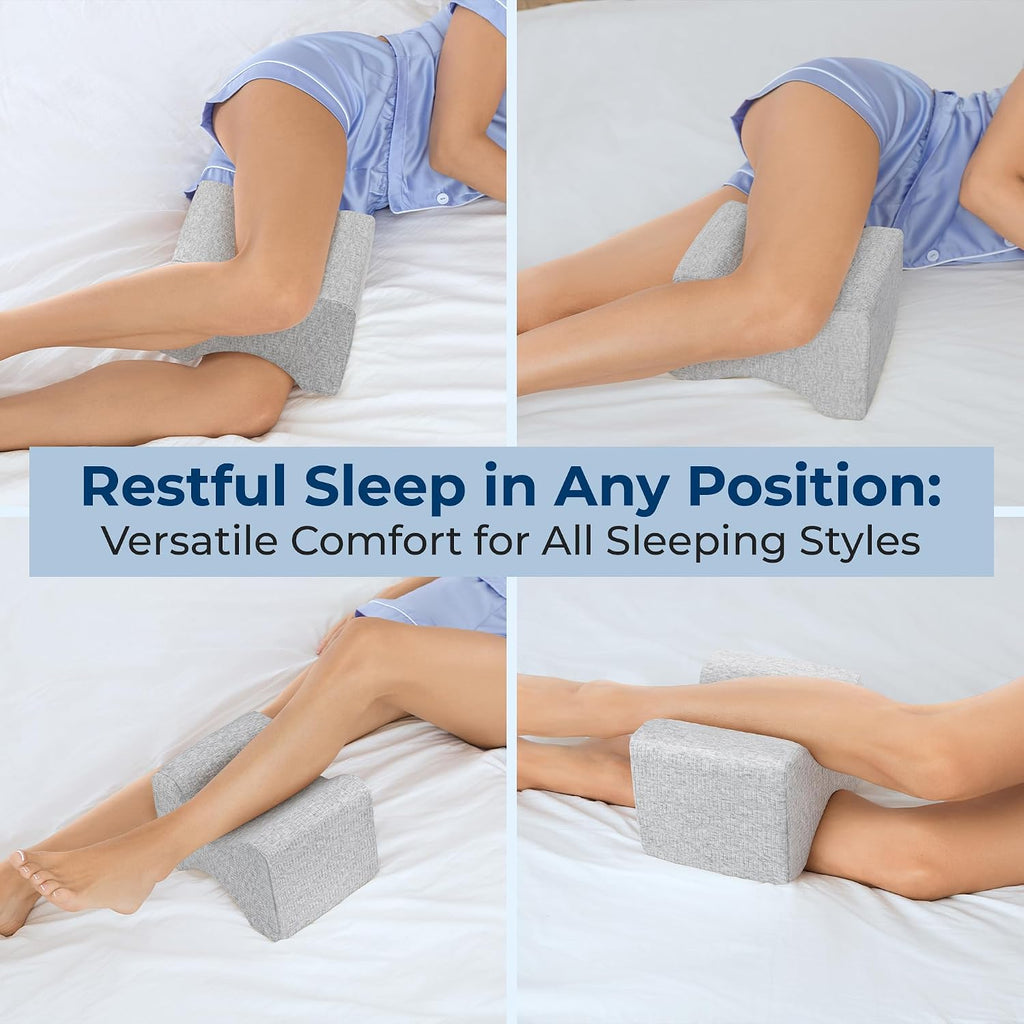 5Starsunited 5 STARS UNITED Knee Pillow for Side Sleepers - Hip, Memory Foam Leg Cushion for Side Sleeping - Between Legs Pillow for Sciat…