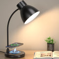 Desk Lamps for Home Office - LED Desk Lamp with Wireless Charger, 3 Color Modes Dimmable Eye-Caring Study Reading Desk Light, Small…