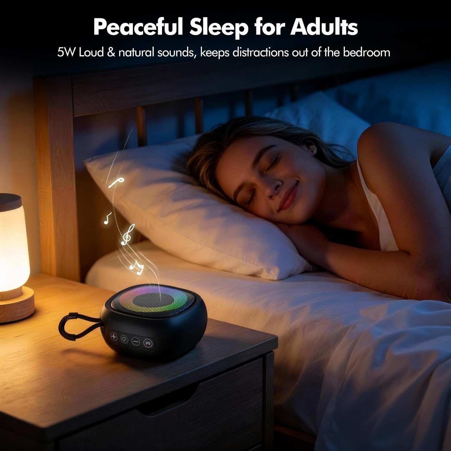 Dedicatedtoyourbettersleep Portable Sound Machine for Baby & Adult, Powerful Speaker 25 Sounds 28 Volumes, White Noise Machine with Memory…