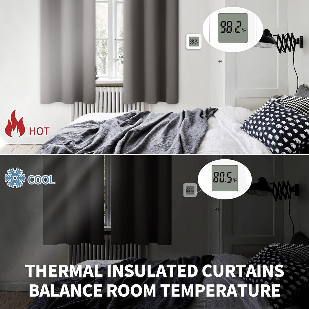 BGment Blackout Curtains for Bedroom - Grommet Thermal Insulated Room Darkening Curtains for Living Room, Set of 2 Panels, Each 46 x 72 Inc…
