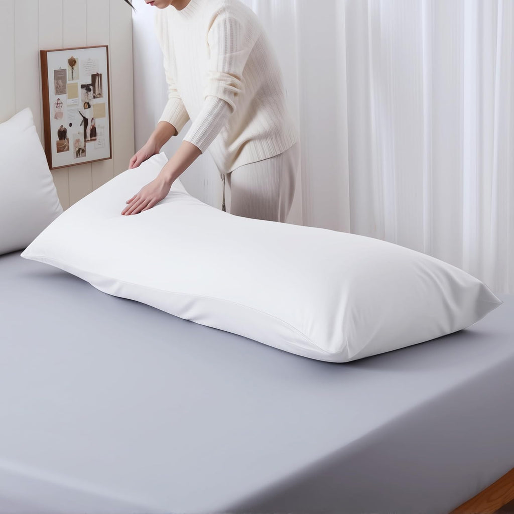 ShunjieHome Body Cooling Pillow Case, Viscose Derived from Bamboo Long Pillow Protectors, 400 TC Soft Silky Breathable Summer Body Pillowcas…