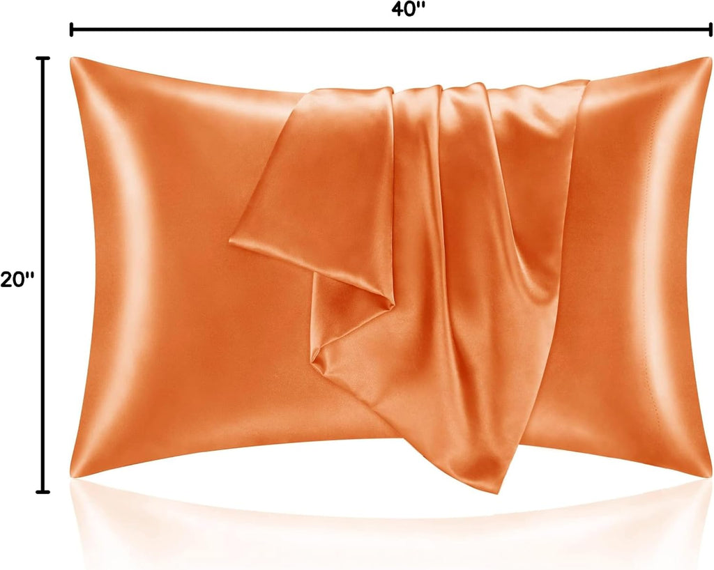 Bedelite Satin Pillowcase for Hair and Skin, Super Soft and Cooling Similar to Silk Pillow Cases 2 Pack with Envelope Closure, Gift for Wom…