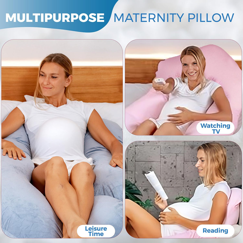 Pillani Cooling Pregnancy Pillows for Sleeping – 57-Inch Maternity Pillow for Pregnant Women with Breathable, Removable Washable Cover – Su…