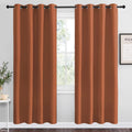 Nicetown Halloween Burnt Orange Insulated Curtains Blackout Draperies - Triple Weave Microfiber Home Thermal Insulated Solid Ring Top Black…