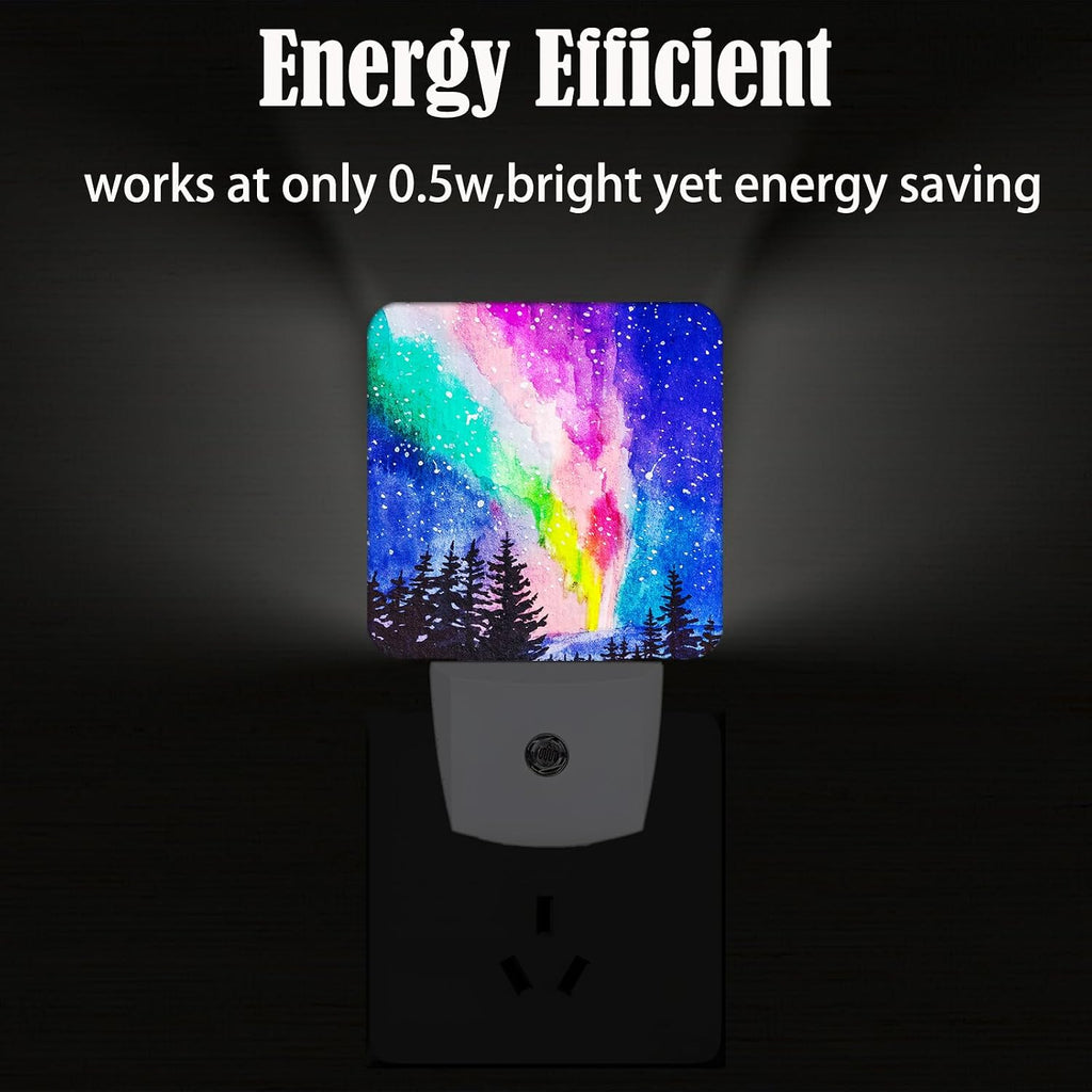 Northern Lights Night Light, Plug-in Nightlights Auto Sensor Night Lamp Dusk to Dawn Lamp Home Decor for Nursery Children Girls Boys