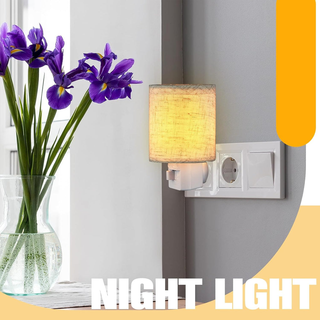 4 Pack Vintage Night Light Plug in Night Lights with On/Off Switch E12 Base Socket 360 Degree Swivel Plug LED Rustic Farmhouse Nightlight…