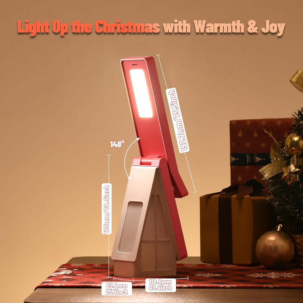 Bedside Table Lamp for Kids, Rechargeable Small Cordless Table Lamp, 3 Color Modes, Dimmble Nightstand Lamp Touch Control, Foldable Desk…