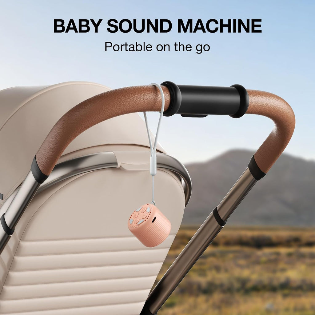 White Noise Machine Baby Portable Sound Machine, LEICEX Travel Sound Machine,15 Non-Looping Sound Timer and Memory Play, Mini White Noise…