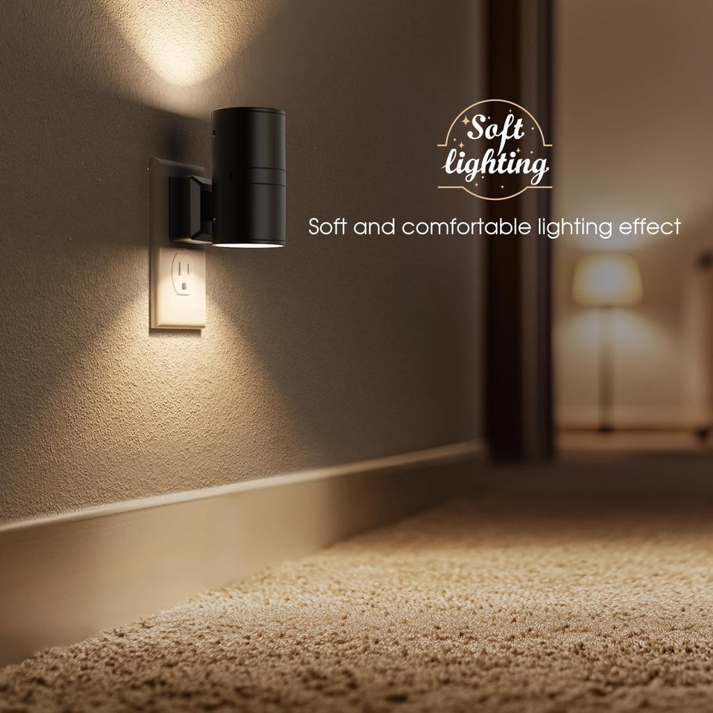 Briignite Night Lights Plug into Wall, Modern LED Night Light Plug in, Dusk to Dawn Sensor, Soft White 3000K, 0-100LM Adjustable…