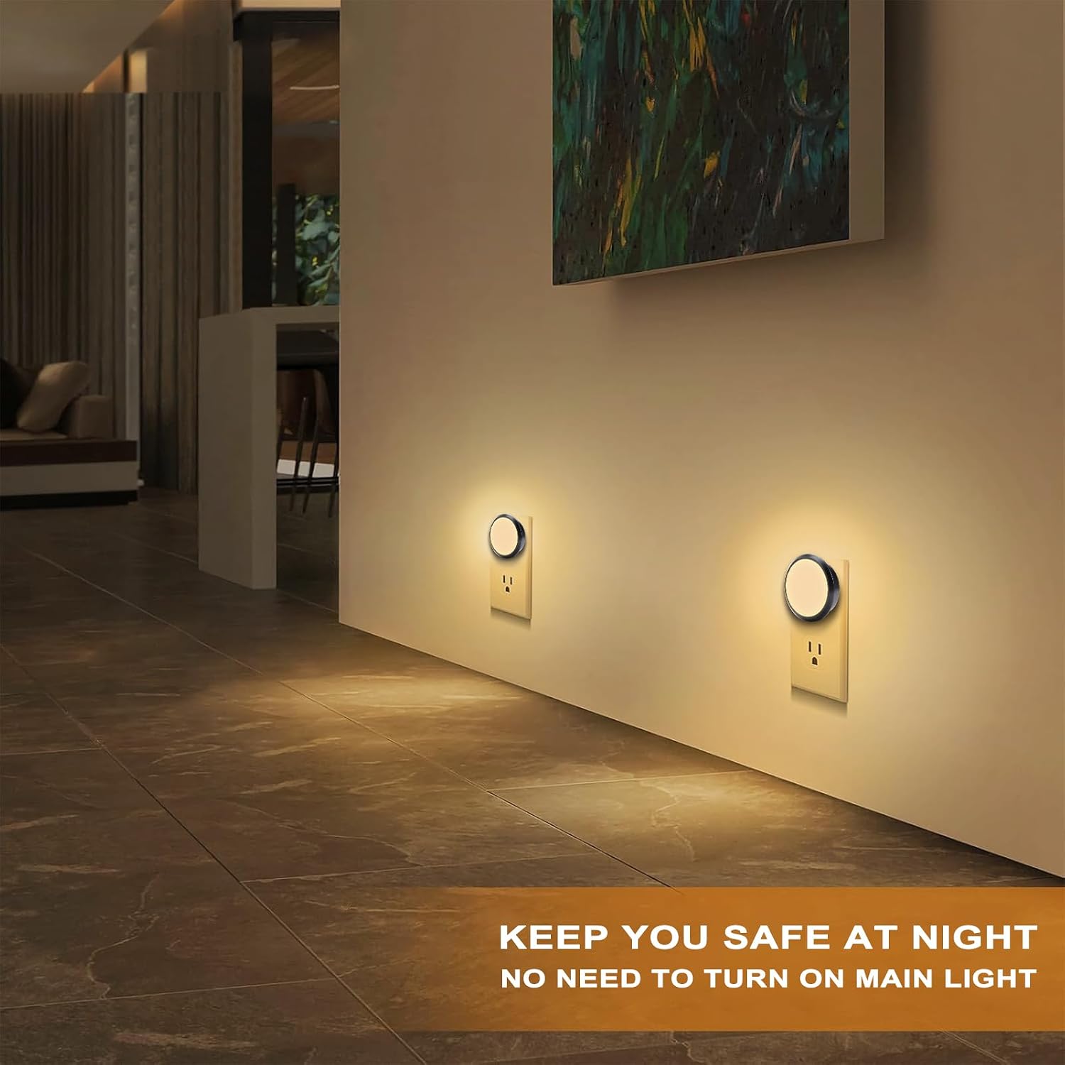 Night Lights Plug into Wall, Night Light with Dusk to Dawn Sensor, Soft White 3000K, Compact Plug in Nightlight for Kids, Adults…