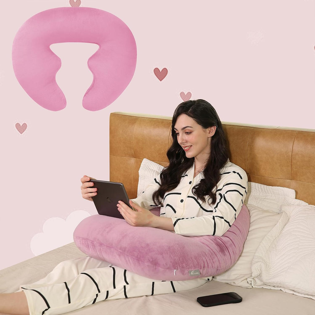 Ergonomic U-Shape Gaming & Lap Pillow - Crochet Pillow & Reading Support Pillow with Arm Relief, Comfort for Gamers, Crafters & Book…