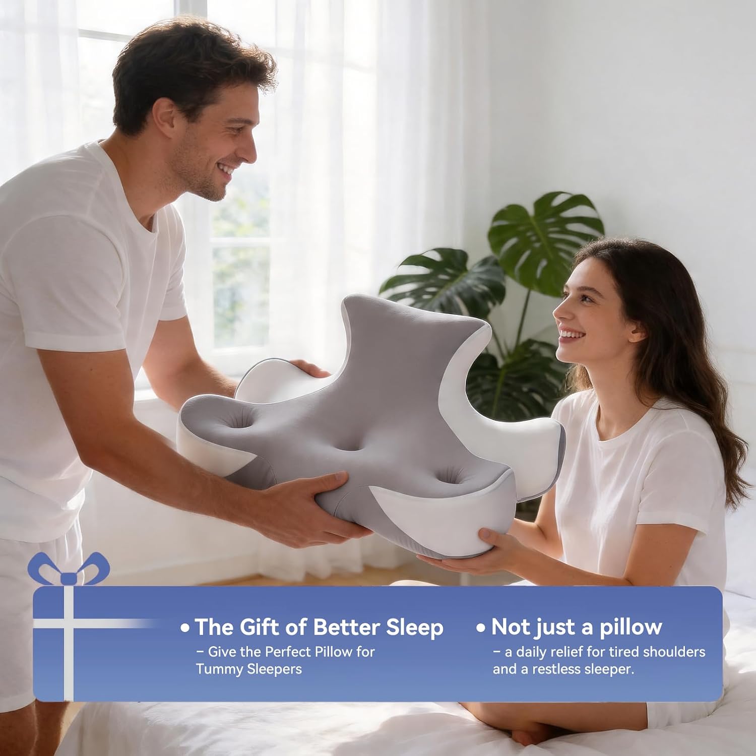 AiSleep Reading Pillow for Bed, Leaning, Lying and Prone, Memory Foam Bed Wedge Pillow for Headboard, Ergonomic Bed Wedge Pillow for Sleepi…