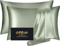 Home Silk Pillow Cases 2 Pack, Mulberry Silk Pillowcases Standard Set of 2, Smooth, Anti Acne, Beauty Sleep, Both Sides Natural Silk Satin…