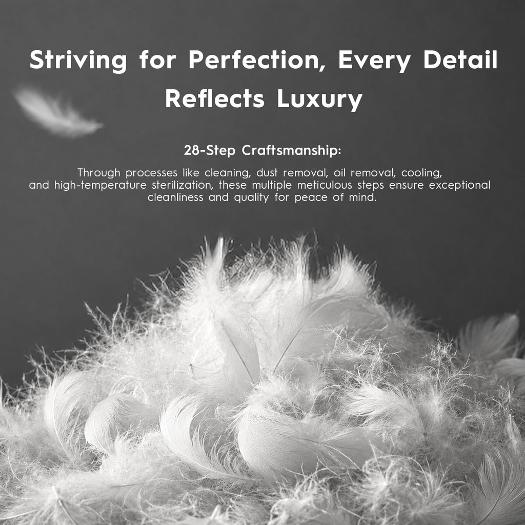 Globon Medium Firm Down Pillow King Size Set of 2, Premium Down and Feather Filled Bed Pillow for Sleeping, 100% Cotton Shell 430 TC 600…