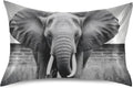 Blueangle Elephant Satin Pillowcase for Hair and Skin Silk Pillowcase, Queen Size(20x30 inches) - Satin Pillow Covers with Envelope Closure