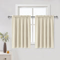 DWCN Blackout Curtains for Living Room Thermal Insulated, Energy Saving & Noise Reducing Bedroom Curtains, Light Beige, W 52x L 36 Inch…