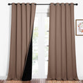 Nicetown Warm Curtains for Winter, Complete Blackout Shades for Large Window Door, 100% Blackout Curtain Panels with Black Lined, 62 inches…