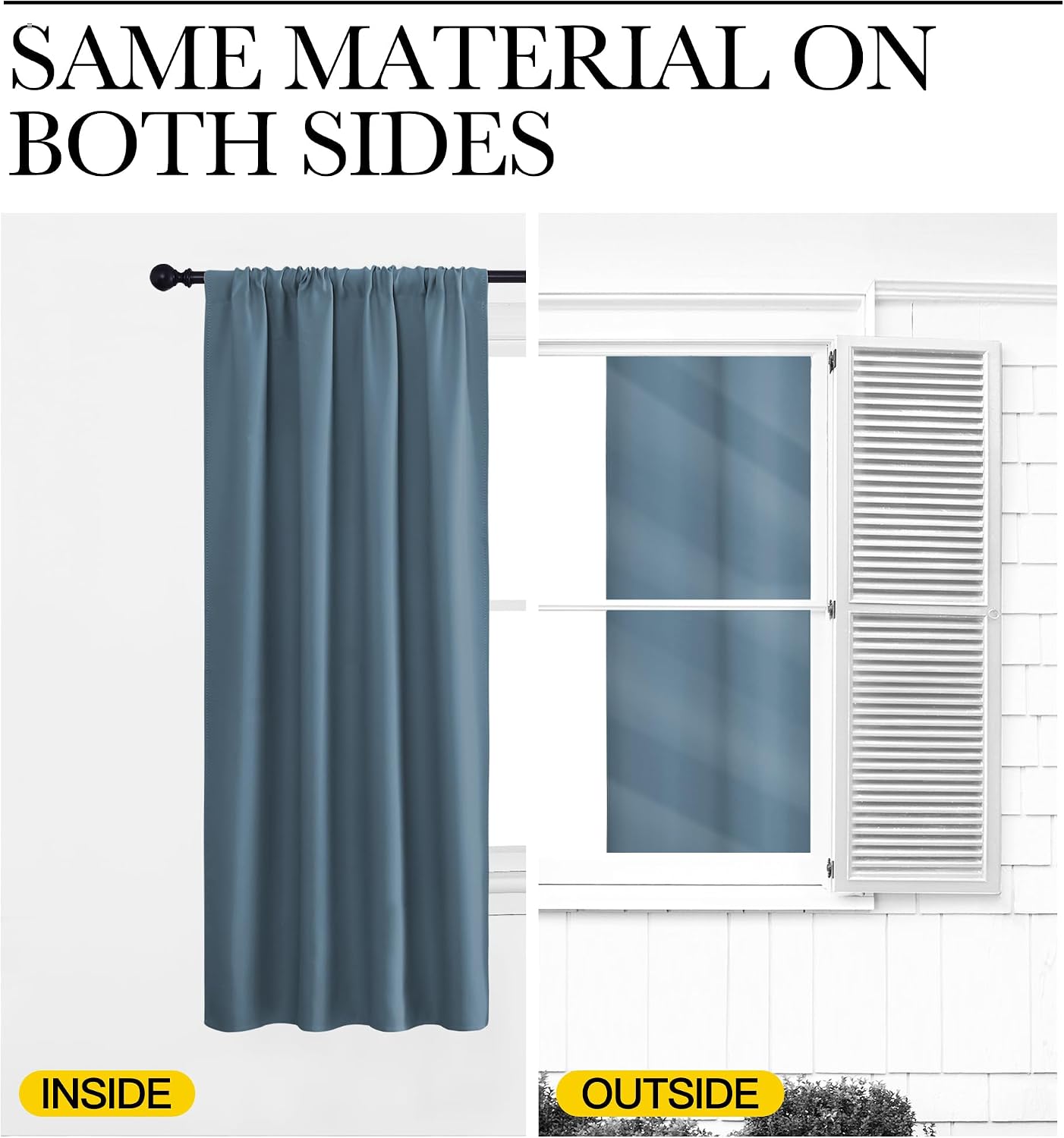 NICETOWN 2 Panels Blackout Curtains, Rod Pocket Thermal Insulated Curtains for Bedroom, Room Darkning Shading Blinds Modern Home…