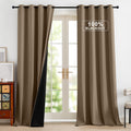 NICETOWN 100% Blackout Curtains 96 inches Long for Bedroom - Grommet Privacy Window Treatment Drapery for Cafe Bar Thermal Insulated…