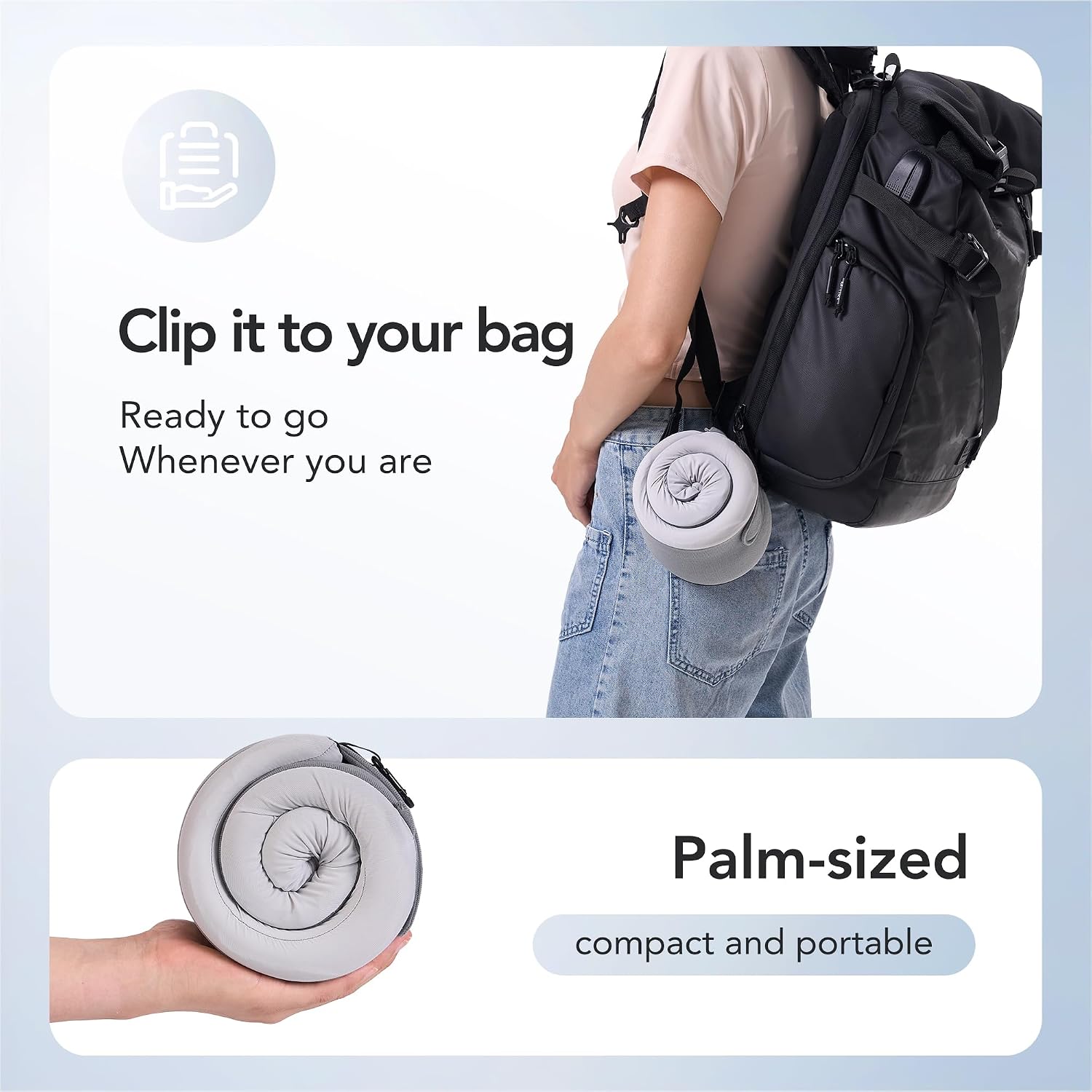 KPNEOL Travel Pillow, 100% Pure Memory Foam Travel Neck Pillow Airplane Neck Support Ergonomic Design for Traveling Suitable for…